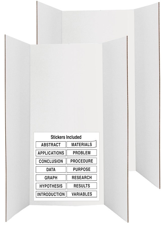 Emraw White Tri-Fold Presentation Board 28" X 40" Display Exhibition Board Lightweight and Portable with Smooth Surface Great Business presentations (Pack of 2) - by Emraw - Image 1